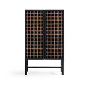 Entertainment Unit: KAYA Rattan Cabinet | Black