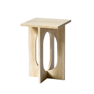 LILA | Side Table | Natural Travertine | Beige