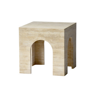 Side Table: ERA | Side Table | Natural Travertine | Beige