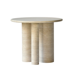 Bistro Table: LENA BISTRO TABLE | Natural Travertine | Beige