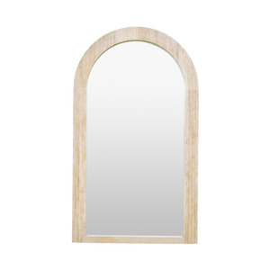 MOIRE Full Length Mirror | Natural Travertine | Beige