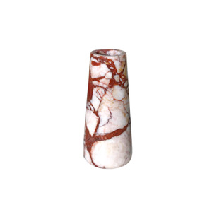Accessories: Natural Marble Vase | Calacatta Burgundy | 9cmX9cmX20cm