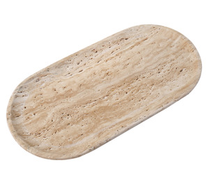 Travertine Oval Tray | Natural Travertine | 30cmX15cmX1.8cm