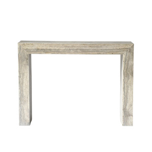 SORA Hall Table | Console Table | Natural Travertine | Grey