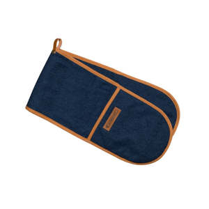 Oven Mitts And Potholders: Le Creuset Double Oven Glove Dark Blue Denim