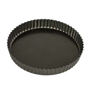 Pies Quiches Tarts: Bakemaster Non-Stick Fluted Round Quiche Pan - 25cm