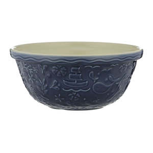 Mixing Measuring: Mason Cash 'Nautical' Mixing Bowl - Dark Blue with Boats 29cm