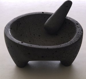 Products: Basalt Molcajete crafted in Aotearoa