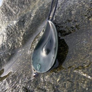 mothernad child black jade necklace - AMIE REDPATH Artist