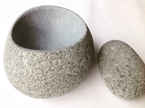 Handcrafted rock mortar and pestle - AMIE REDPATH Artist