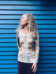 Merino Wool: Delicate Rusty Eucalyptus Top - Merino S