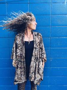 Thread Journeys: Batik Kimono - Java - Lighter Brown