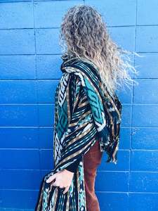 Thread Journeys: Handwoven Ikat - Java - Turquoise