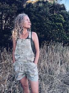 Sale: Khaki Eucalyptus Dungarees ~ Cotton ~ M/L