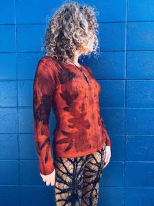 Plant Dyed Merino Wool: Wild Rusty Top ~ Merino ~ S/M