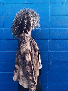 Plant Dyed Merino Wool: Oak Leaf Cardigan ~ Merino ~ XL