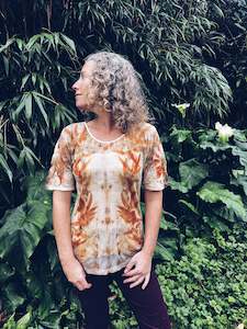 Plant Dyed Larger Sizes: Wild Eucalyptus Tee ~ Merino ~ L/XL