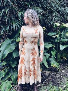 Plant Dyed Merino Wool: Wild Flared Dress ~ Merino ~ S/M