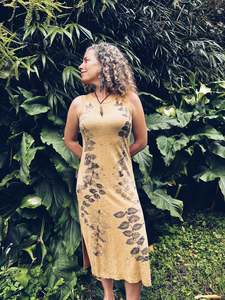 Linen Cotton: Japanese Knotweed Dress ~ Linen ~ XS/S