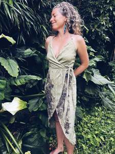 Linen Cotton: Wild & Earthy Dress ~ XS
