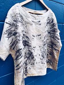 Linen Cotton: Wild Gum shirt ~ Linen ~ XL