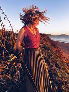 Sale: Hot Pink Top ~ Merino ~ XL