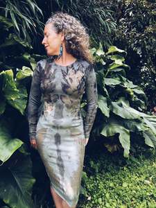 Plant Dyed Merino Wool: Wild Grey Dress ~ Merino ~ XS/S