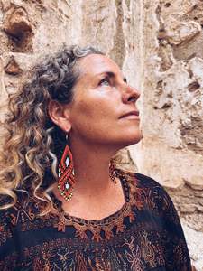 Firey Glass Beaded Earrings ~ Handmade in Guatemala