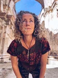 Green color Hupile ~ Chajul ~ Hand woven