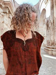 Thread Journeys: Rust color Hupile ~ Nebaj ~ Hand woven