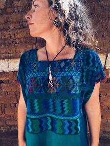 Turquoise Hupile ~ Santa Catarina Palopó ~ Hand woven