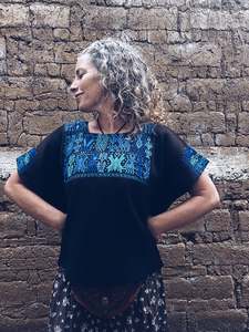 Blue Hupile ~ Santa Catarina Palopó ~ Hand woven