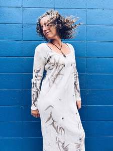 Linen Cotton: Wild Long Dress ~ Cotton ~ XL
