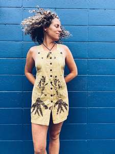 Linen Cotton: Lil Yellow Dress ~ Linen ~ XS