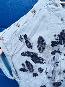 Sale: Aqua Blue Feijoa Tee  ~ Linen ~ Size 18+