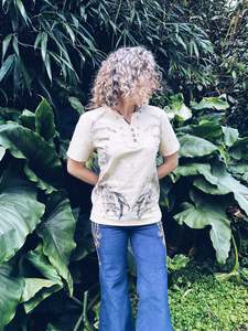 Sale: Eucalyptus Natural Top ~ Cotton ~ XS