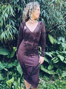 Plant Dyed Merino Wool: Wild & Earthy Purple Dress ~ Merino ~ S/M