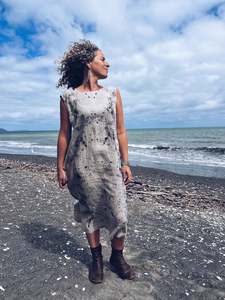 Grey Summer Dress ~ Linen ~ XL