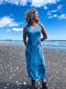 Wild Blue Dress ~ Linen ~ M/L