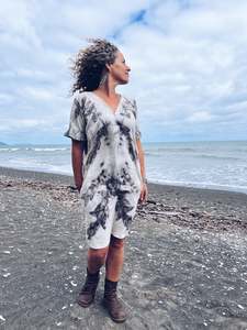 Linen Cotton: Cream Summer Dress ~ Linen ~ S/M