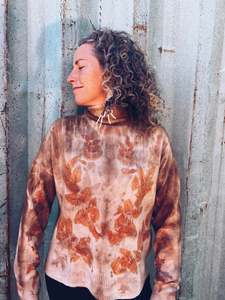 Plant Dyed Merino Wool: Wild Cashmere Jersey ~ Cashmere Wool ~ S/M ~ NEW