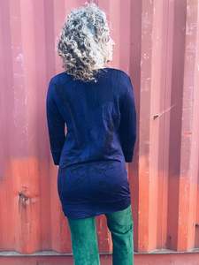 Purple Tunic Dress ~ Merino ~ S/M