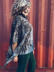 Plant Dyed Merino Wool: Wild & Soft Poncho ~ Cashmere ~ S/M