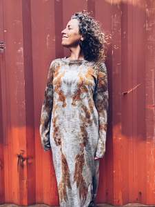 Wild Grey Gum Dress ~ Merino ~ XL *