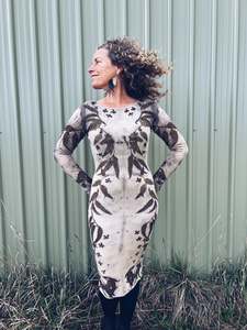 Plant Dyed Merino Wool: Wild Eucalyptus Dress ~ Merino ~ XS/S