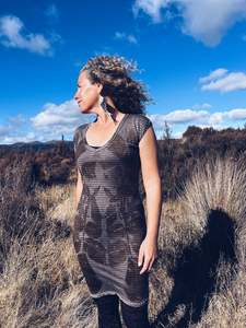 Plant Dyed Merino Wool: Wild Walnut Dress ~ Merino ~ XS/S