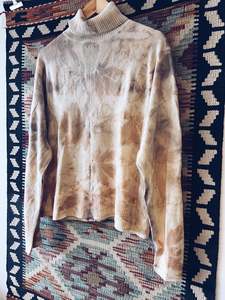 Cream Cashmere Jersey ~ Cashmere Wool ~ L/XL ~ NEW
