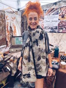 Wool Blanket Wraps Ponchos: Wool Blanket Wrap/Scarf ~ Walnut Leaf