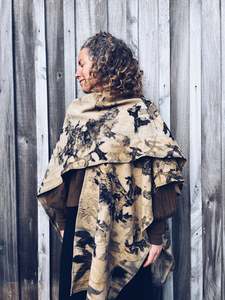 Wool Blanket Wrap/Poncho ~ Oak ~ Xtra long