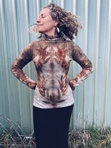 Earthy Gum Turtleneck ~ Merino ~ M